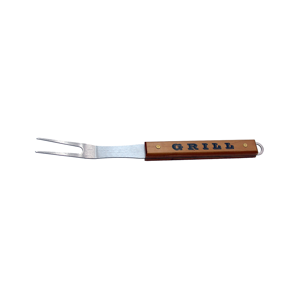 Wooden handle BBQ fork