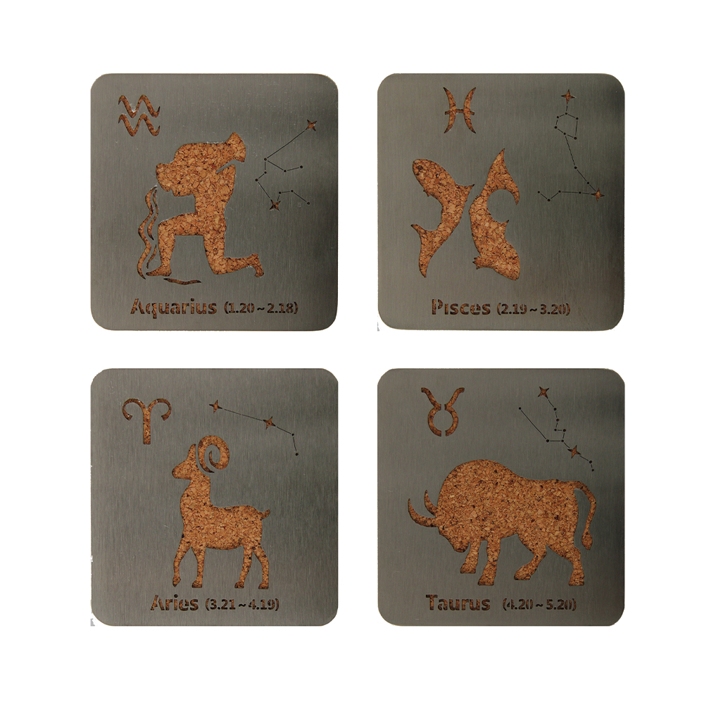 Stainless steel heat-insulating coasters