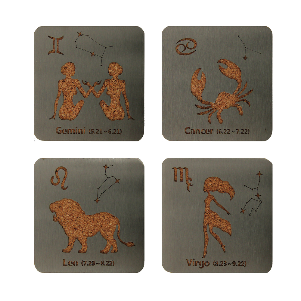 Stainless steel heat-insulating coasters