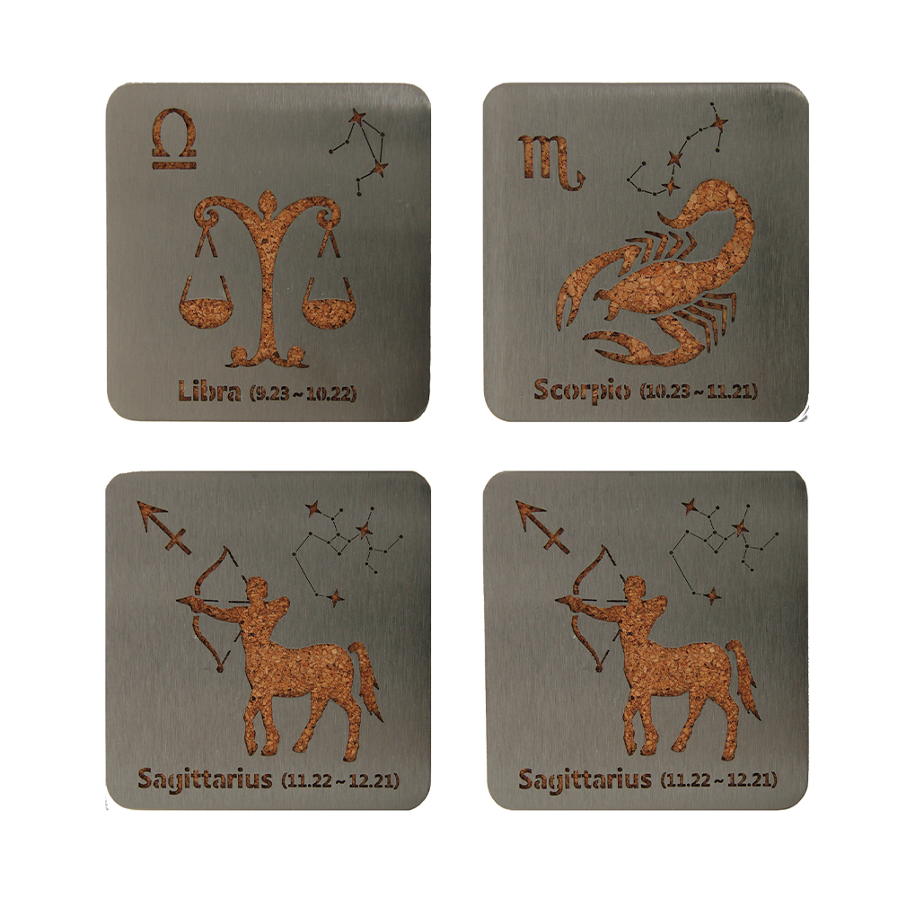 Stainless steel heat-insulating coasters